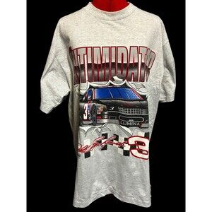 Dale Earnhardt Sr. 90s Vintage Gray Intimidator Tshirt Size XL
